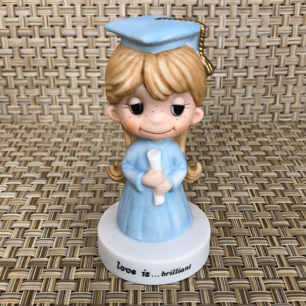 Vintage 1970 Schmid Love Is Brilliant Porcelain Figurine Signed Kim